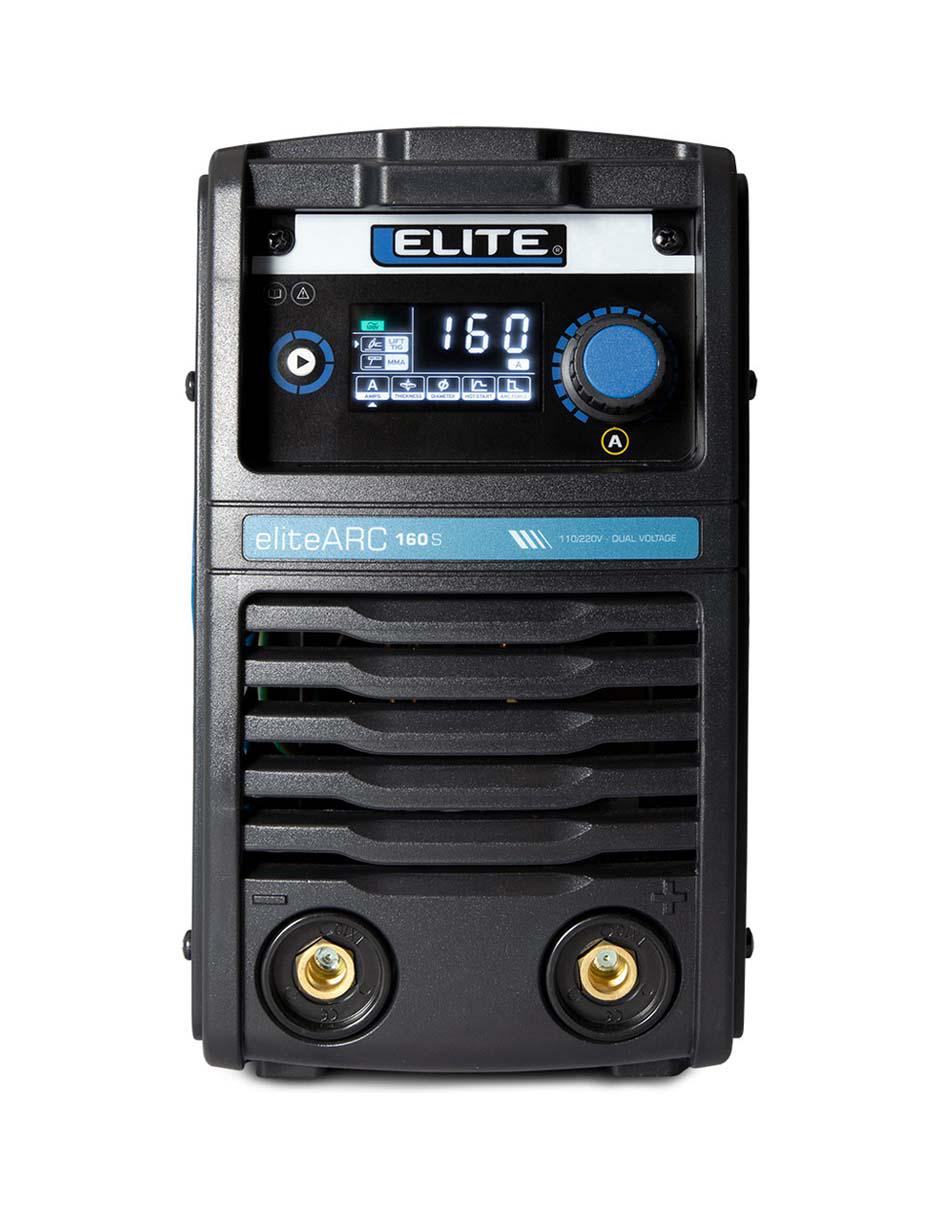 Soldadora inversor Elite 160s soporta electrodos de 1/8 hasta 5/32 Potencia 10-160 Amp