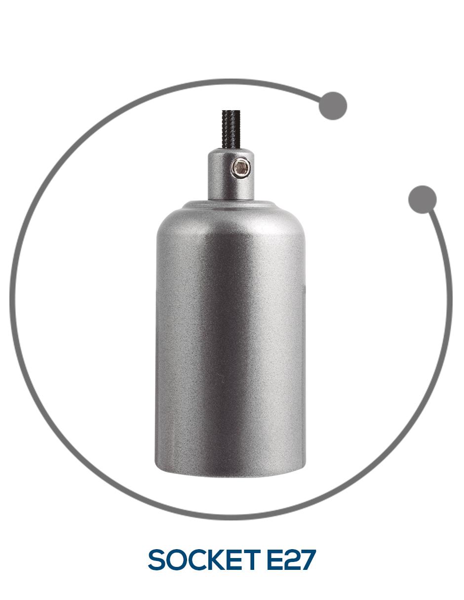Luminario Basic Plata E27