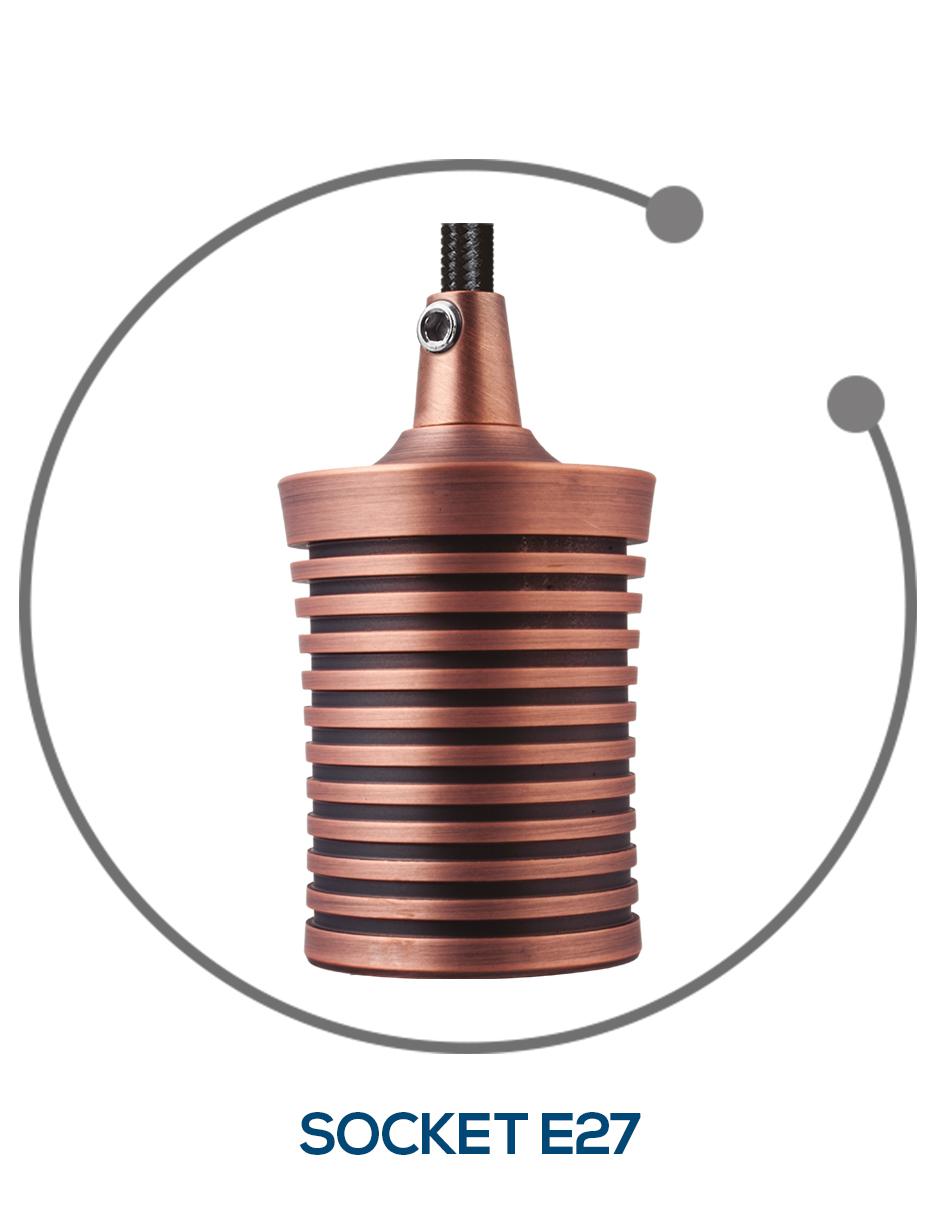 Luminario Milán Red Bronze Mate E27 3