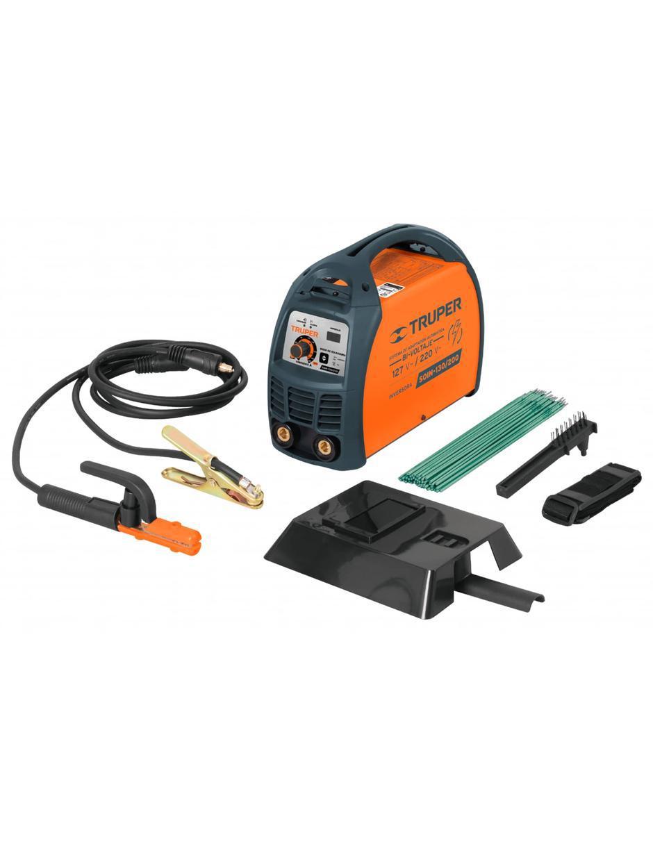 Soldadora inversora Truper 130 / 200 Amps voltaje dual