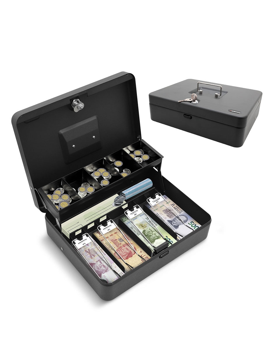 Caja para Dinero Metálica de Seguridad con 2 Llaves y Cerradura Caja para Dinero Metálica de Seguridad con 2 Llaves y Cerradura