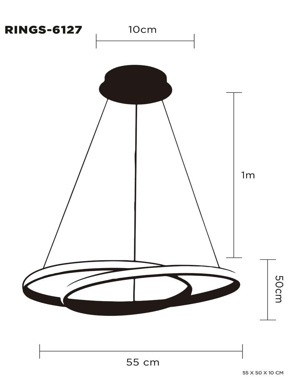 Lámpara led Rings 9
