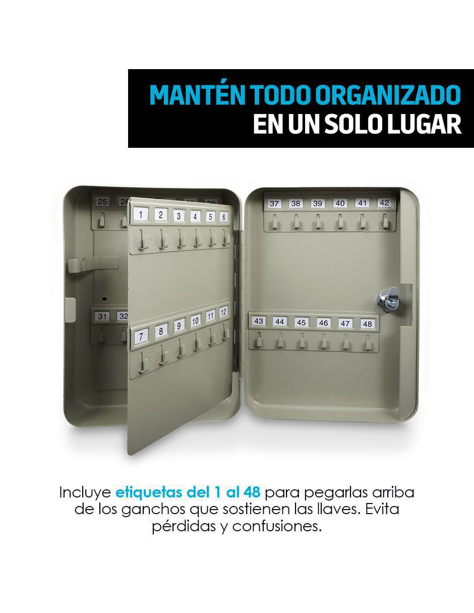 Caja de Seguridad para Llaves 48 Ganchos, de Pared con Cerradura 6