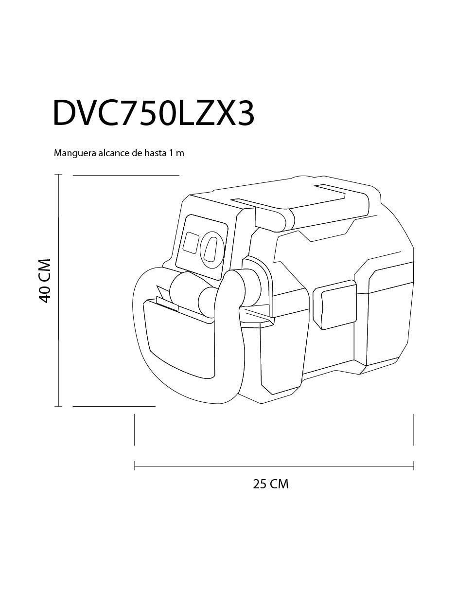 Aspiradora Makita dvc750lzx3 30 litros