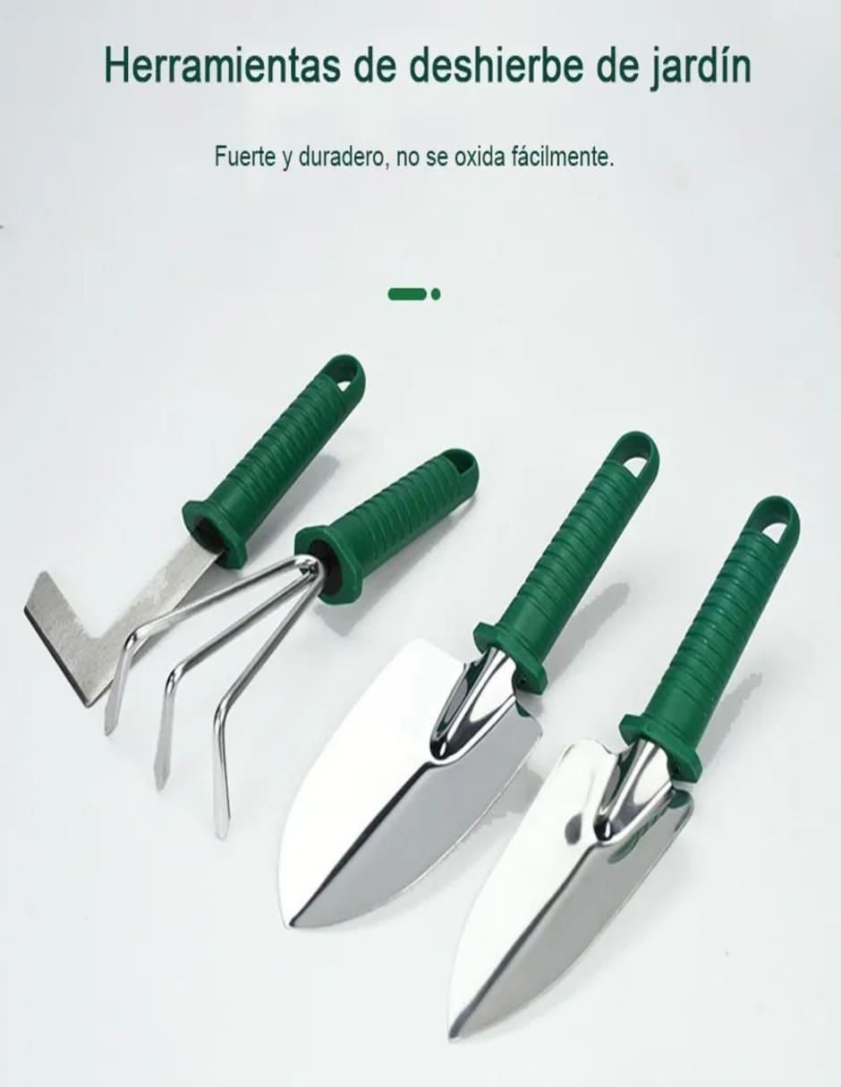 Set herramientas de jardinería acero inoxidable