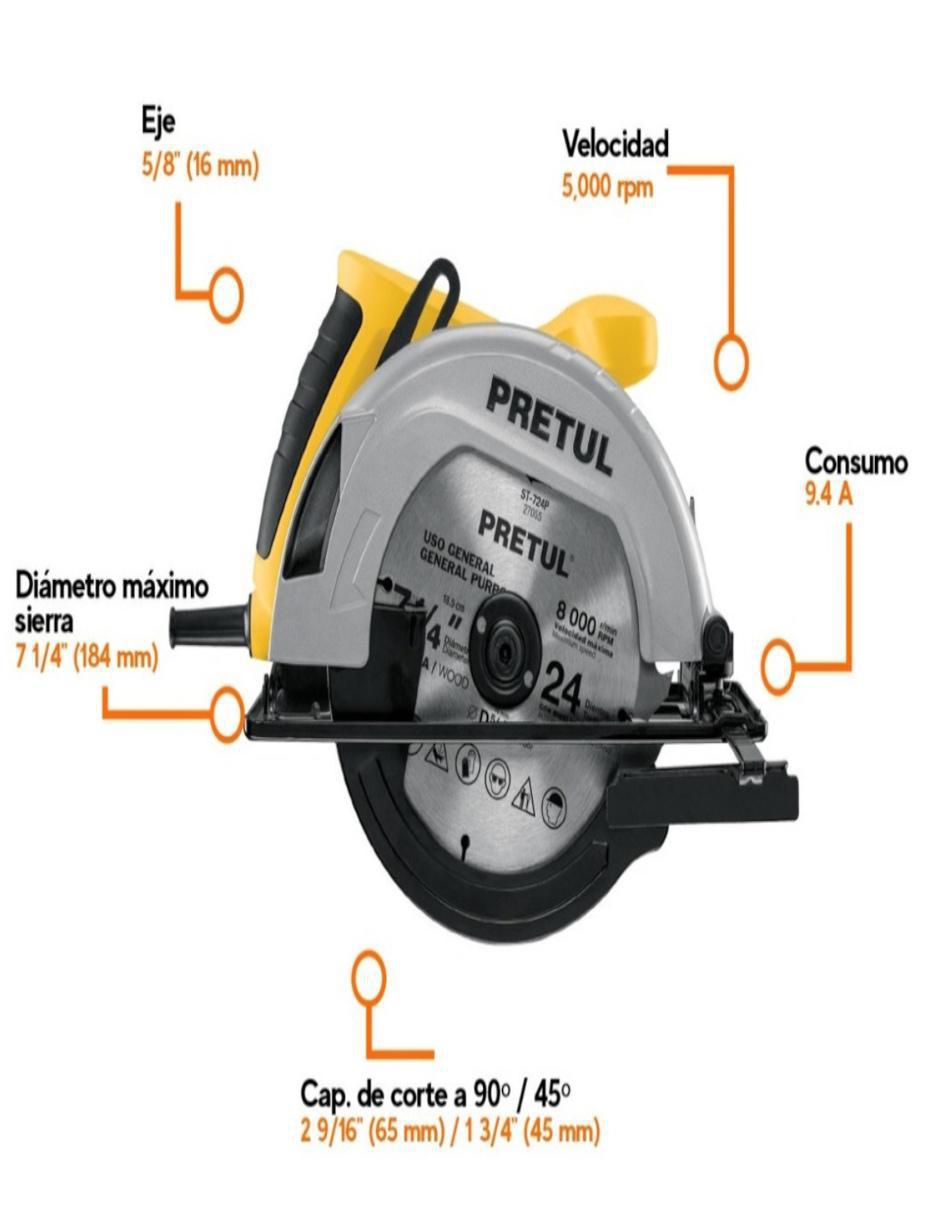 Sierra circular Pretul sici-7-1/4p 1200 W