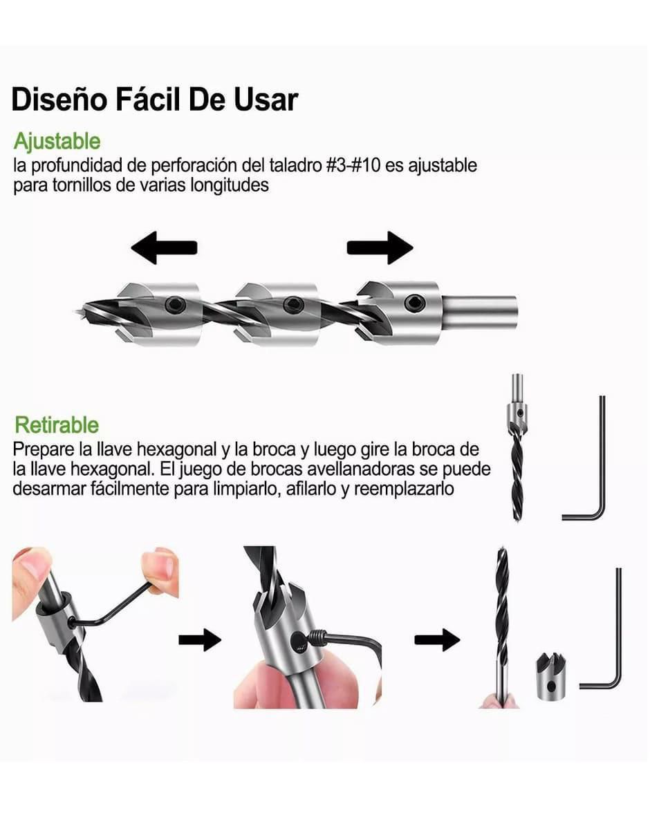 Juego de brocas para metal con 20 piezas