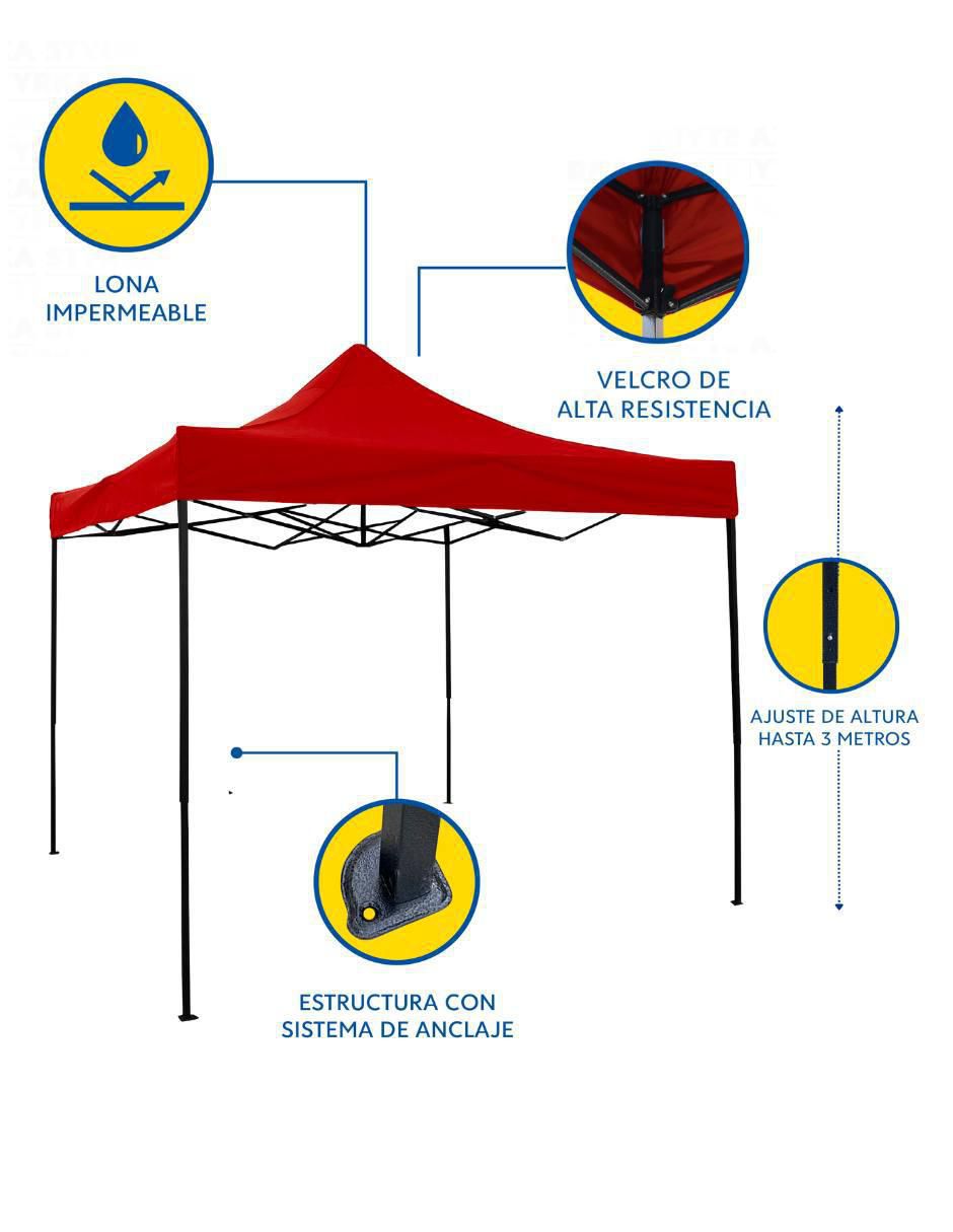 Carpa Styrka ancho 300 cm x largo 300 cm