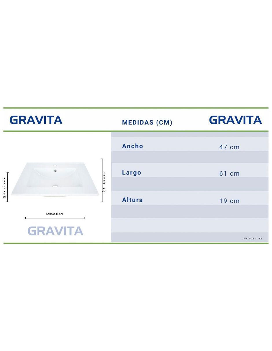 Lavabo empotrable Gravita