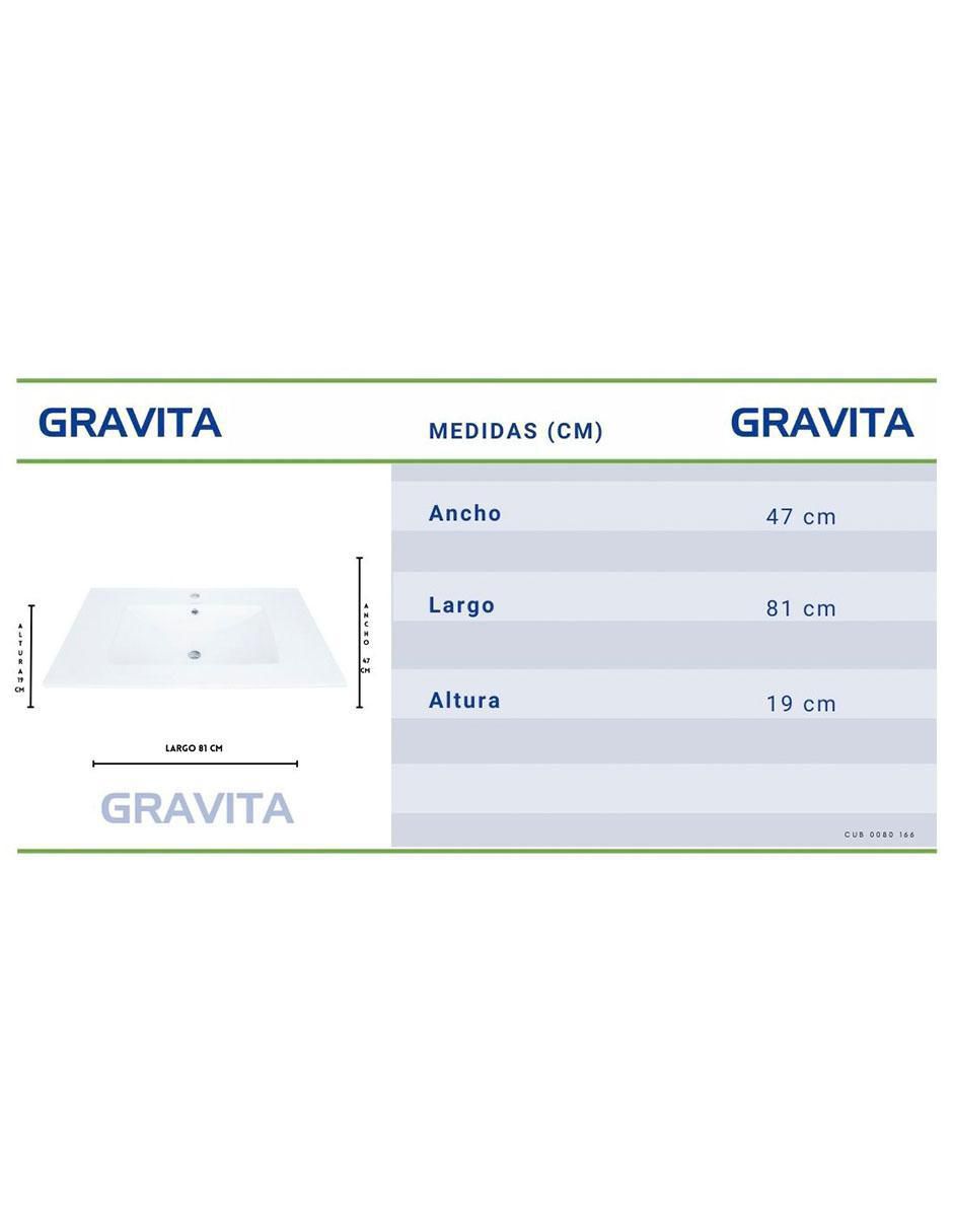 Lavabo empotrable Gravita