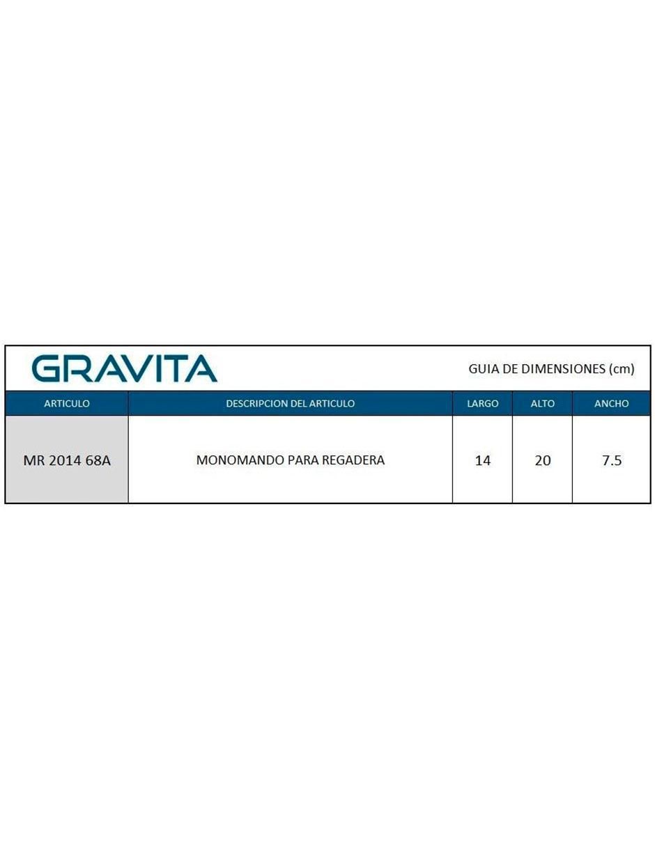 Monomando para regadera Gravita