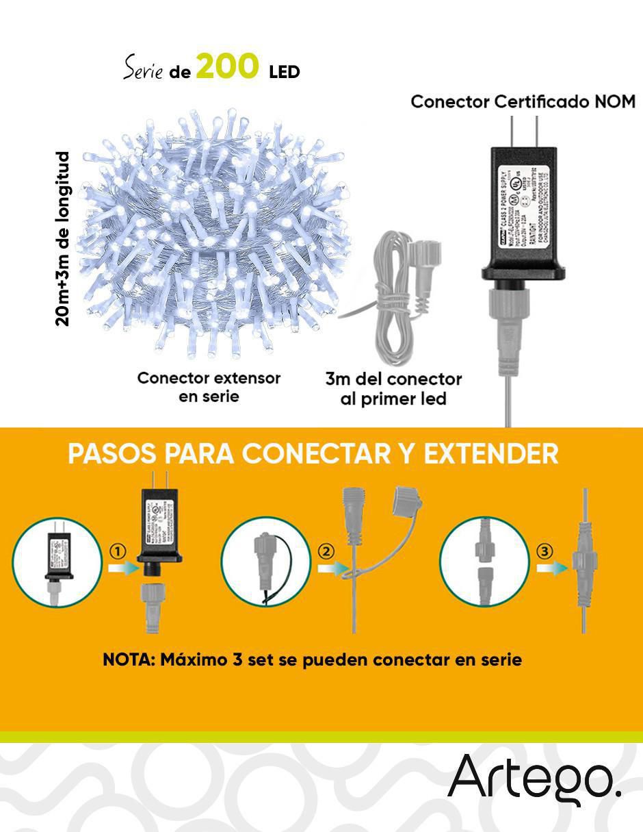 Serie led con 200 focos