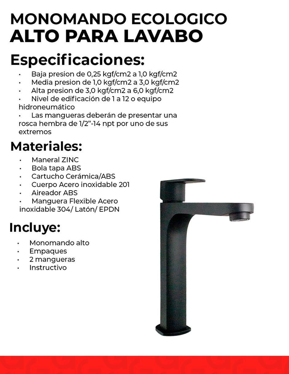 Monomando para lavabo