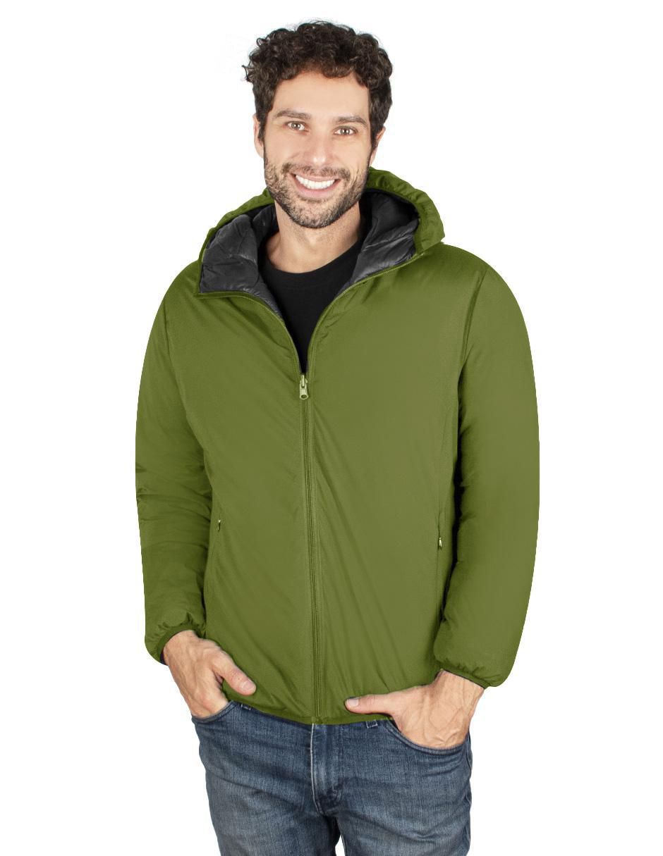 Chamarra casual impermeable reversible para hombre 6