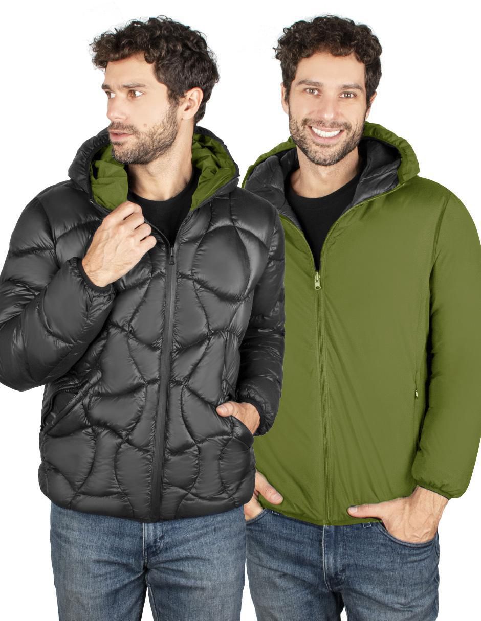 Chamarra casual impermeable reversible para hombre 8
