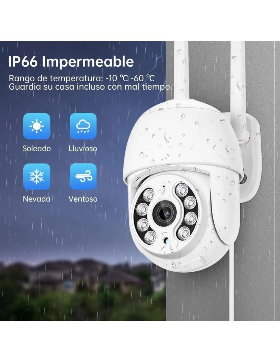 Cámara de seguridad alámbrica HD 360° capacidad para grabar para exterior 4