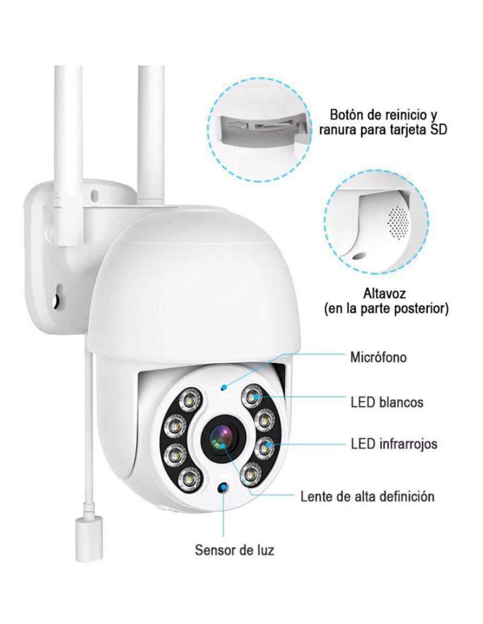 Cámara de seguridad alámbrica HD 360° capacidad para grabar para exterior 2