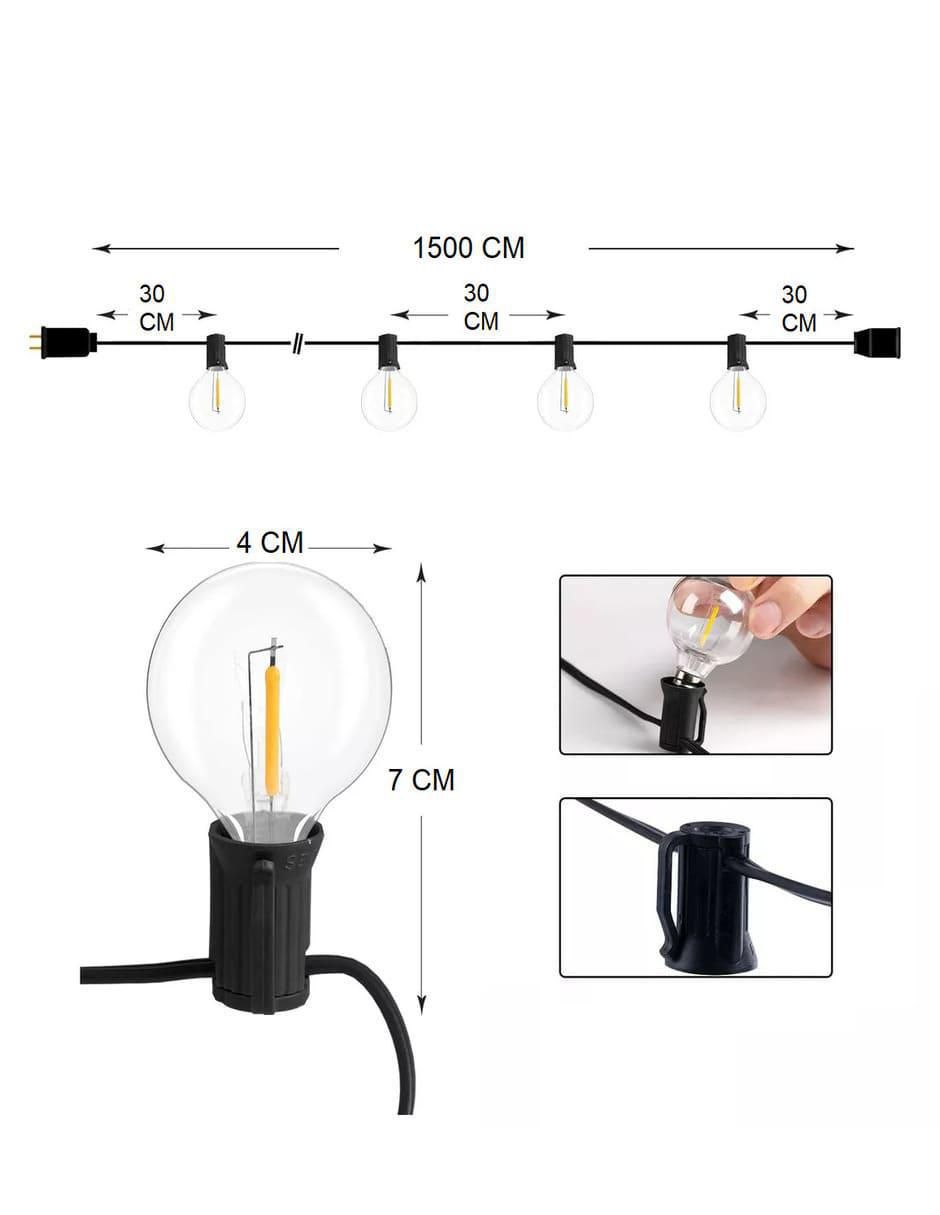 Serie de focos de led con 25 focos 3