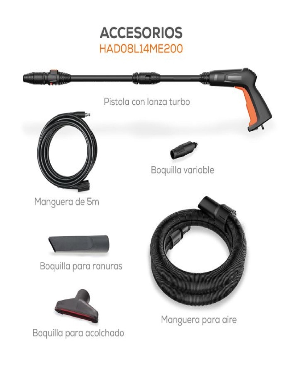 Hidrolavadora HAD08L14ME200 1300 psi