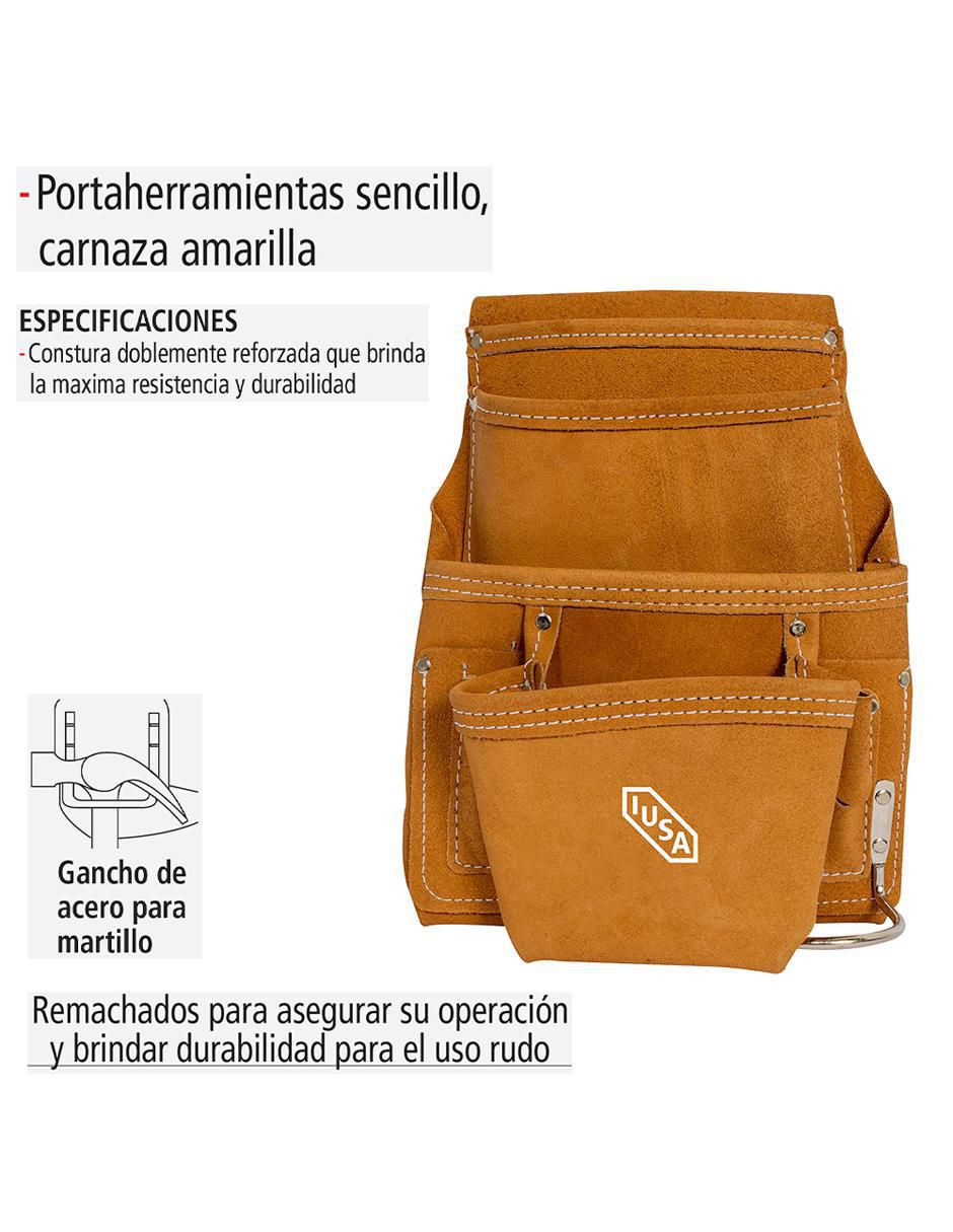 Bolsa portaherramientas multiusos de carnaza 3
