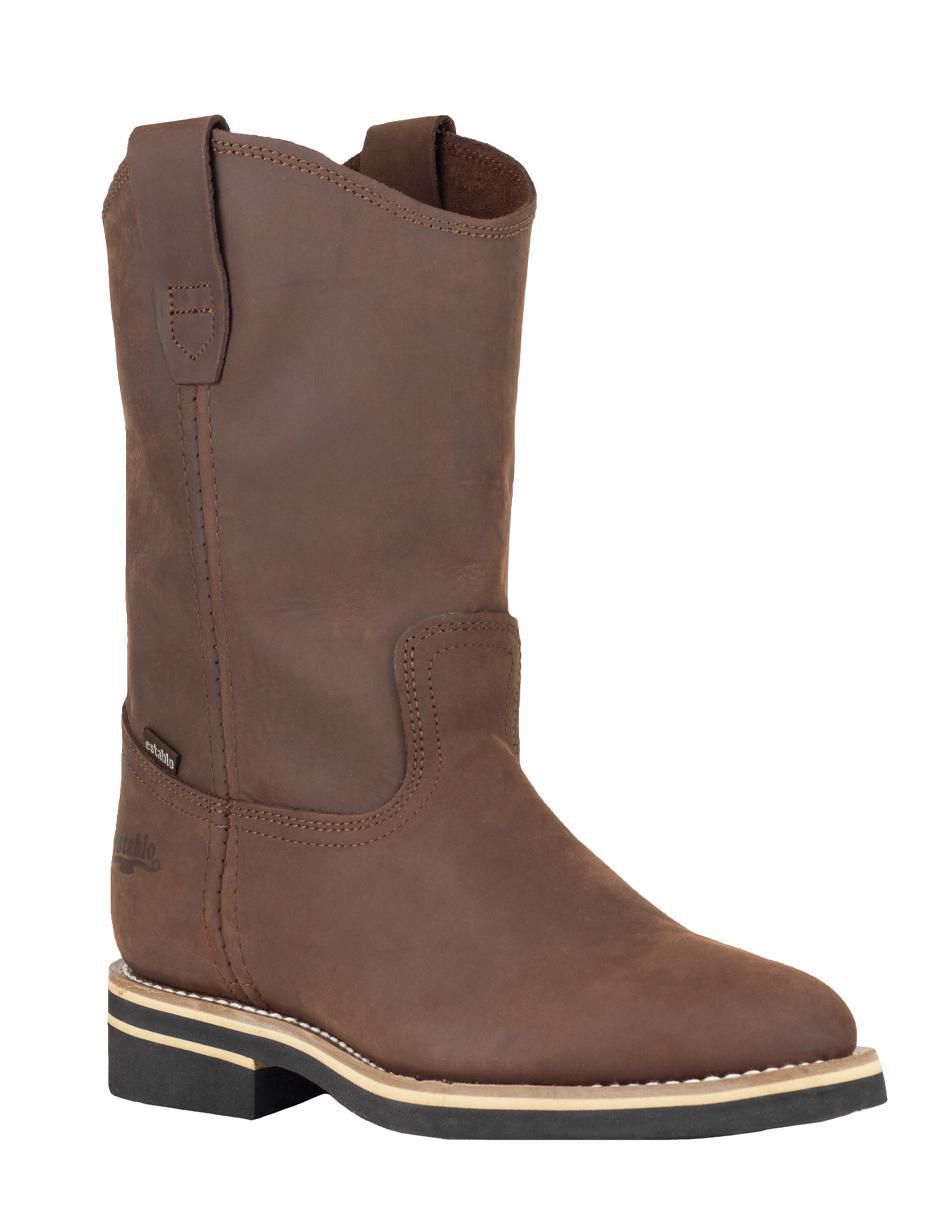 Bota larga de cuero