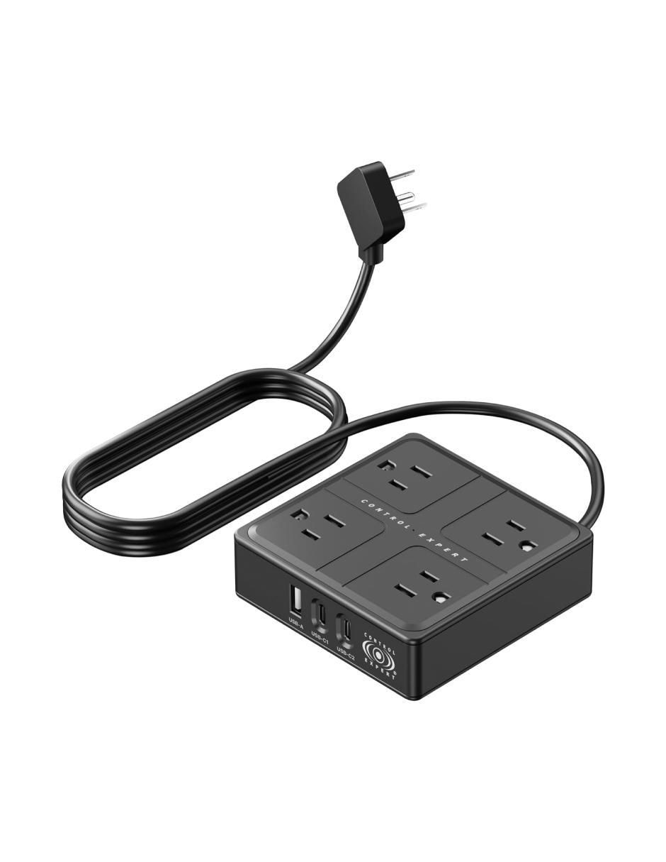Multicontacto CE-MW73 de 4 contactos y 2 puertos USB