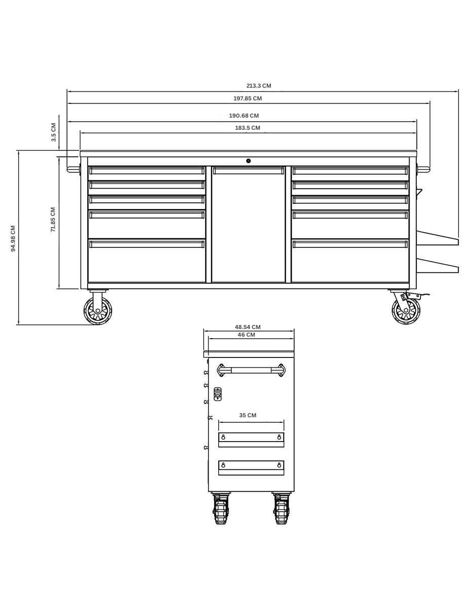 Gabinete armable de acero inoxidable 10