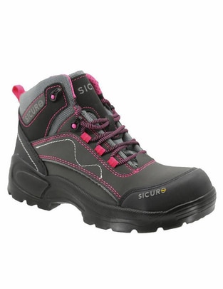 Bota industrial de cuero y tela