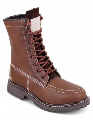 Bota industrial de cuero y piel