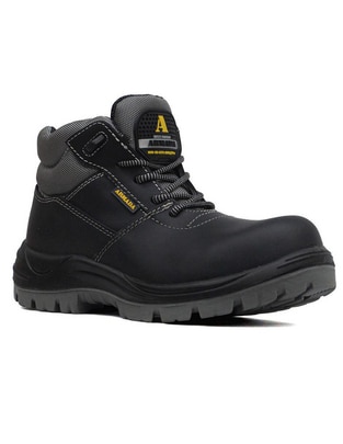 Bota industrial de cuero y piel