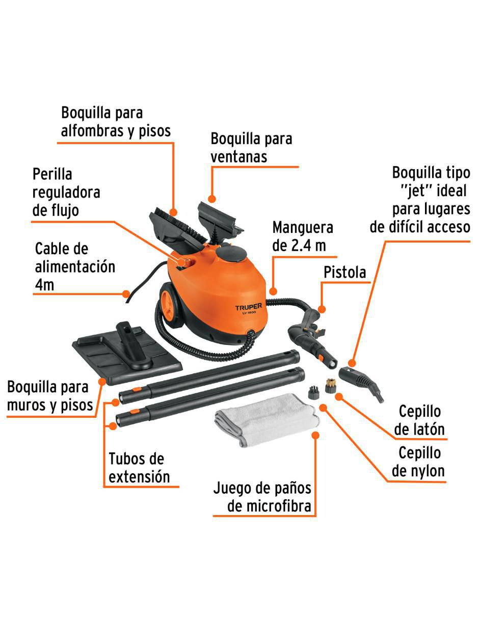 Limpiador de vapor Truper 1800 W