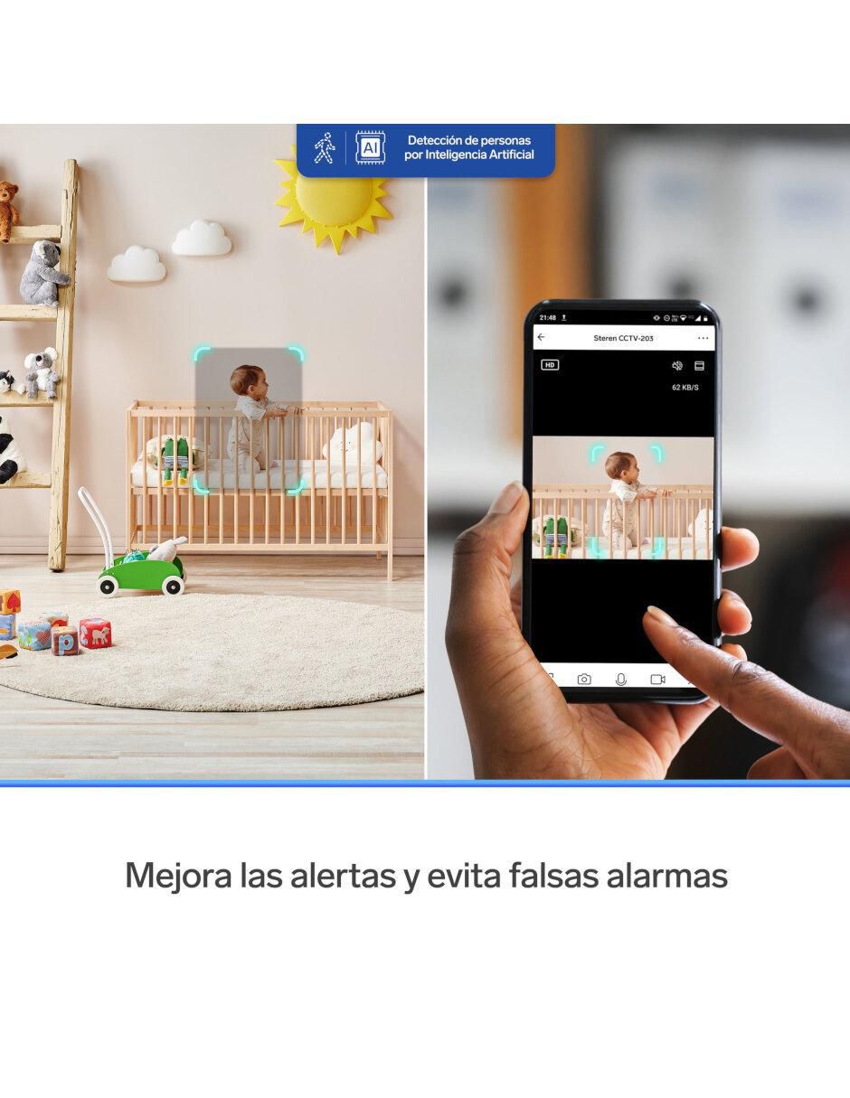 Cámara de seguridad alámbrica Full HD 47° a 100° con capacidad para grabar visión nocturna para interior 4