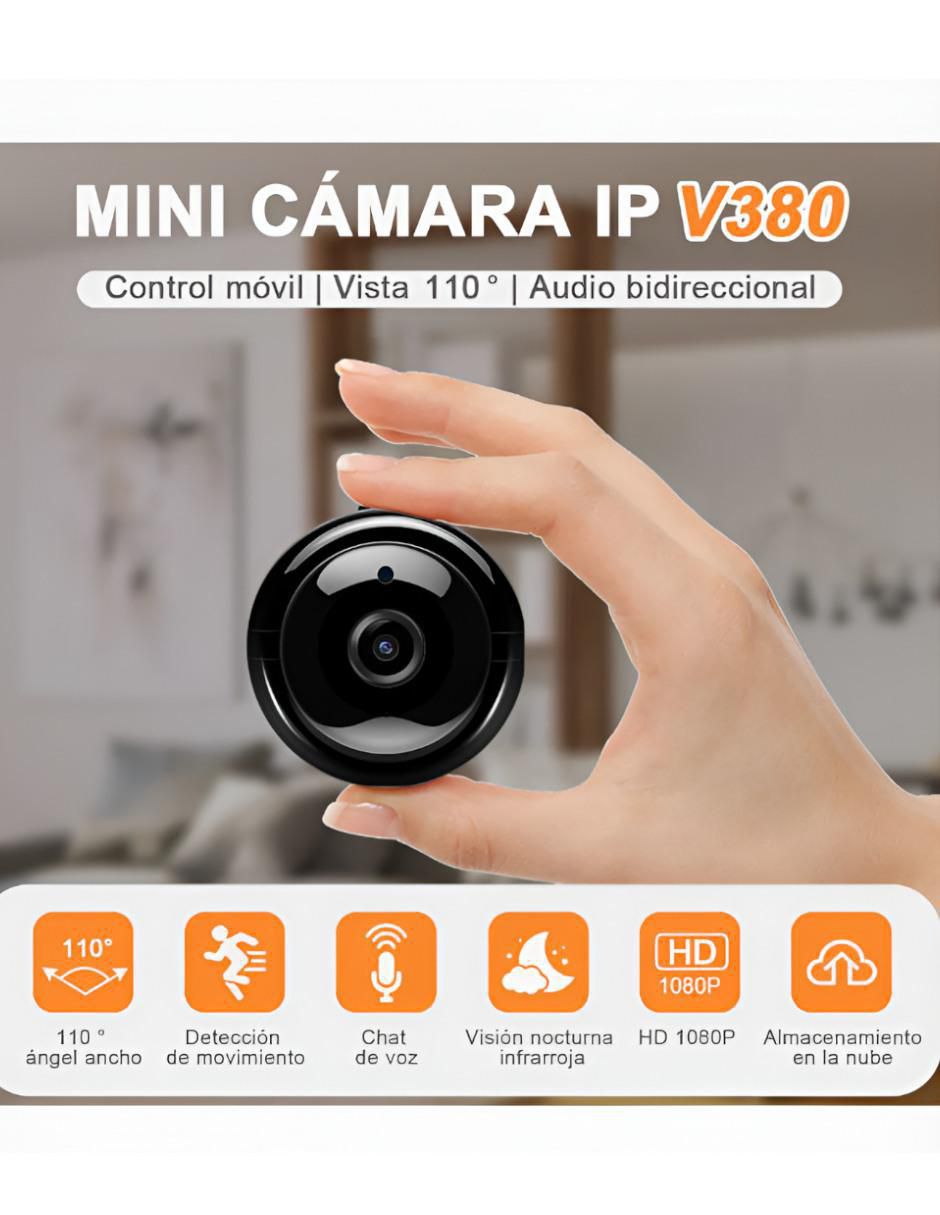 Cámara de seguridad inalámbrica Full HD 110° con capacidad para grabar visión nocturna para interior 5