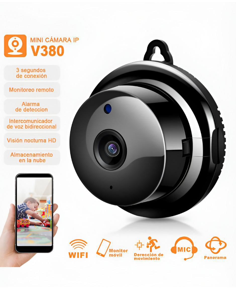 Cámara de seguridad inalámbrica Full HD 110° con capacidad para grabar visión nocturna para interior 3