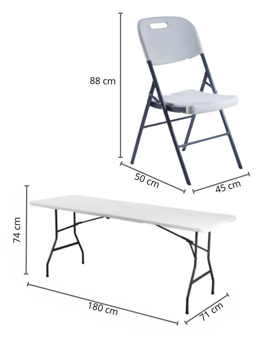 Set sillas 5 piezas combo de plástico adulto 4