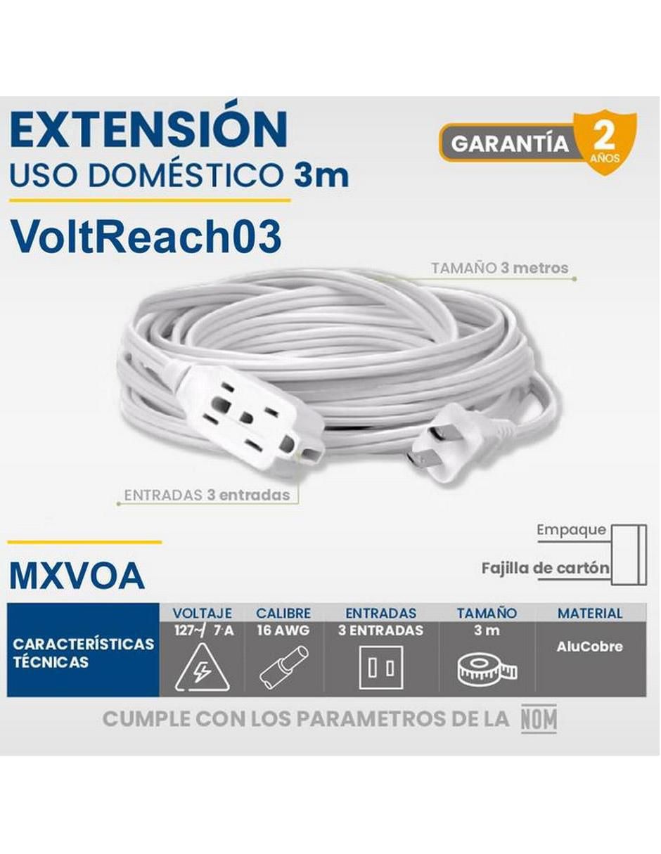 Extensión eléctrica 3 m 5