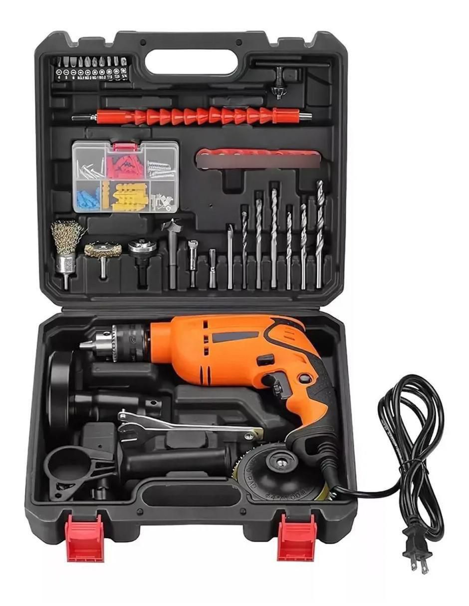 Kit de taladro atornillador y kit de puntas multiuso de 110 v