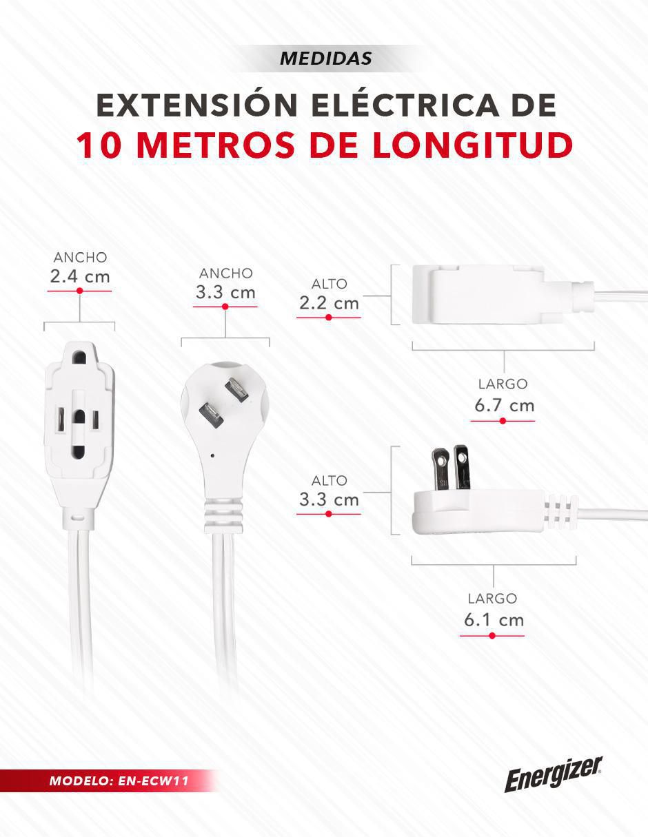 Extensión eléctrica 10 m 10