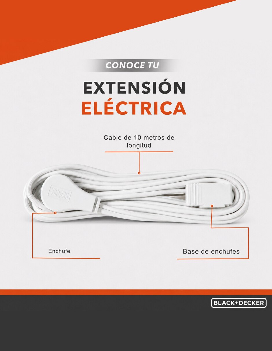 Extensión eléctrica 10 m 6