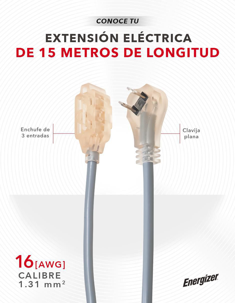 Extensión eléctrica 15 m 8