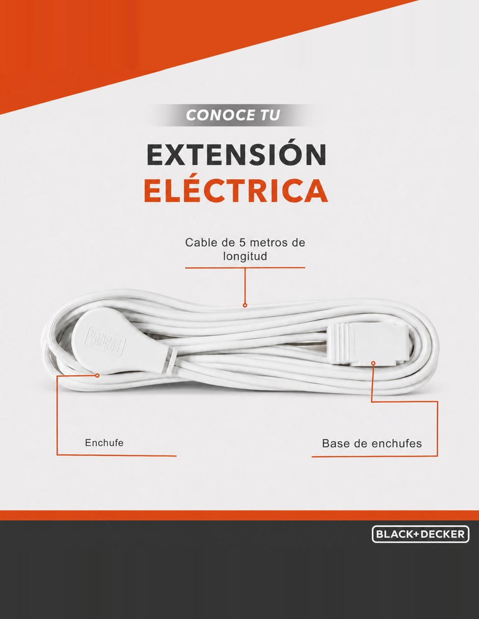 Extensión eléctrica 5 m