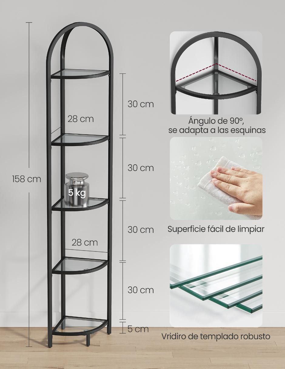 Estante de acero esquinero Barnet MLGT810B61 6