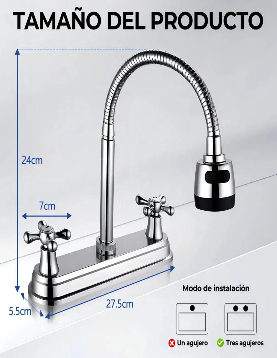 Llave mezcladora para cocina 8