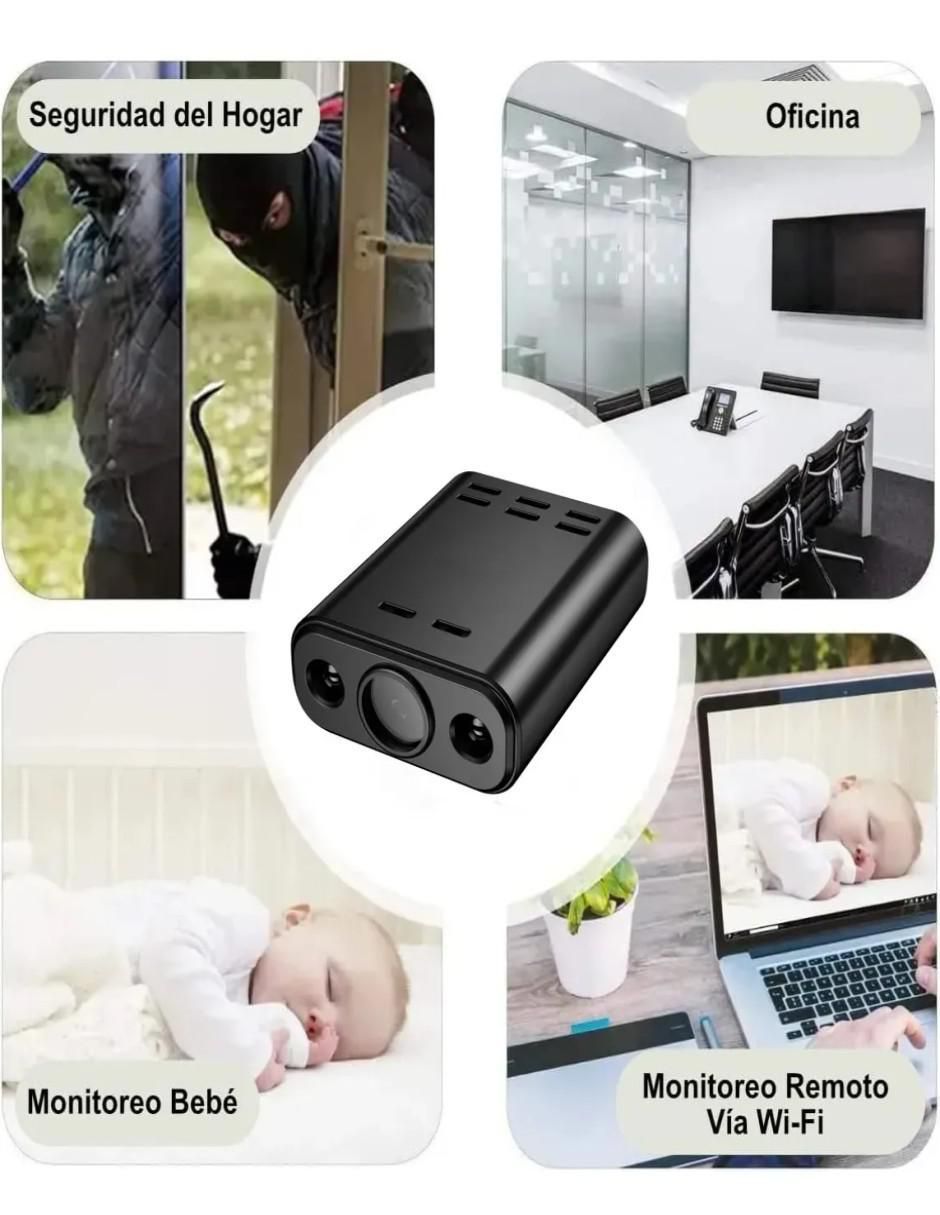Cámara Wi-Fi de seguridad inalámbrica 2K 150° a 60°  con capacidad para grabar visión nocturna para interior 11
