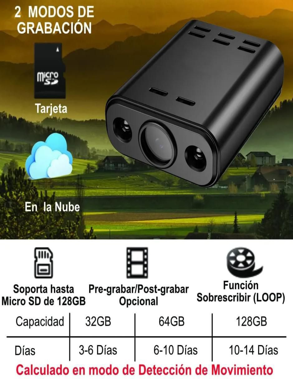 Cámara Wi-Fi de seguridad inalámbrica 2K 150° a 60°  con capacidad para grabar visión nocturna para interior 13