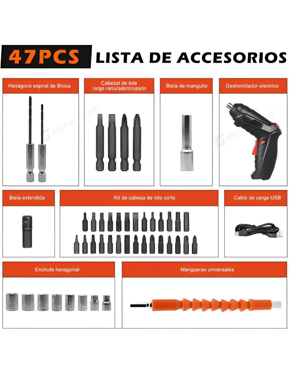 Kit destornillador eléctrico