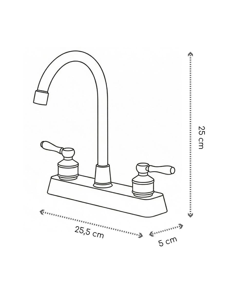 Llave mezcladora para baño Brucke