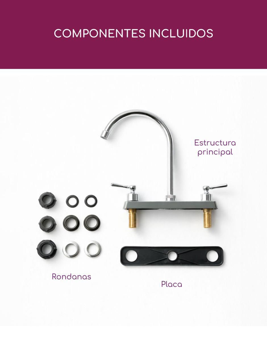 Llave mezcladora para baño Brucke