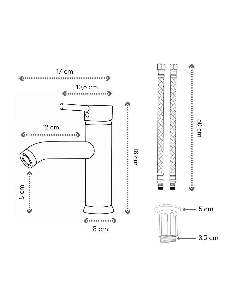 Llave mezcladora para baño Brucke Bastei