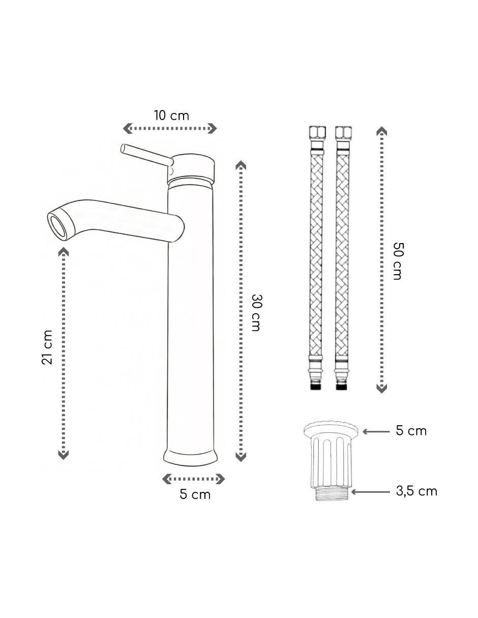 Llave mezcladora para baño Brucke Batei